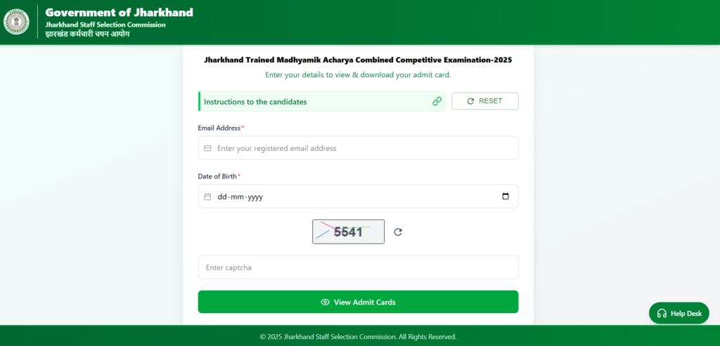 JTMACCE Admit Card 2025