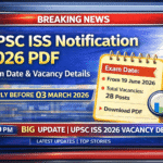 UPSC ISS Notification 2026 PDF