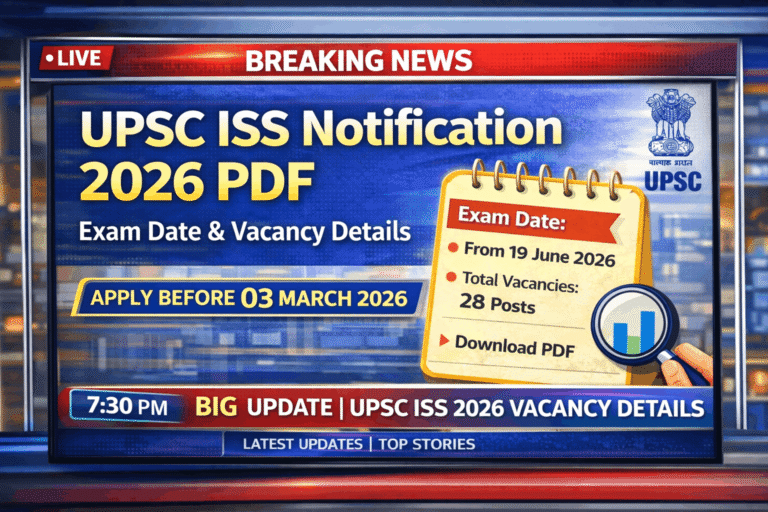 UPSC ISS Notification 2026 PDF