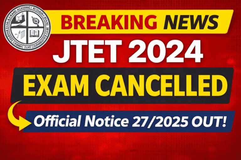 JTET 2024 Exam Cancelled