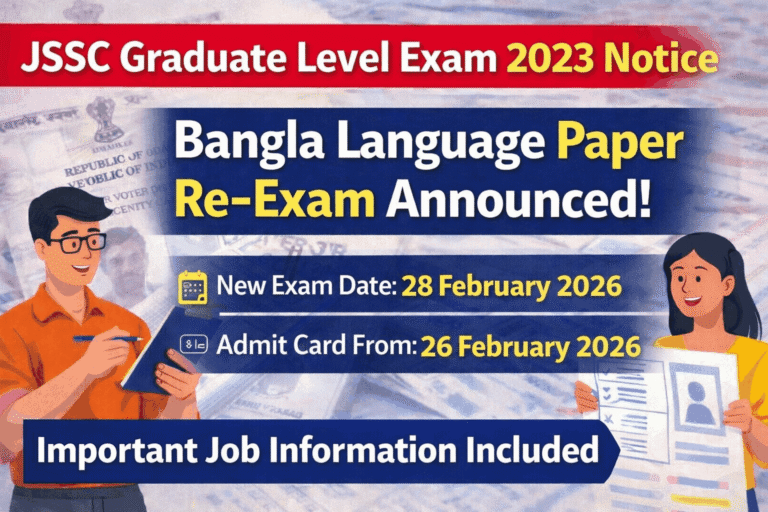 JSSC Graduate Level Exam 2023 Notice