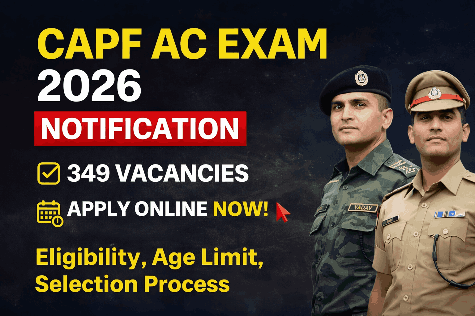 UPSC CAPF AC 2026 Notification Released